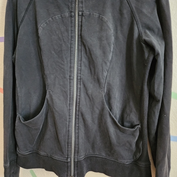Lululemon Scuba Full Zip Hoodie Vintage Older Model Size 10 Black - Picture 3 of 7